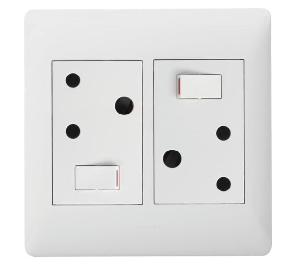 Legrand Ysalis Double RSA Switched Socket 4x4 White â€” Builders Store SA