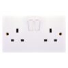 Litemaster Double Switched British Standard Socket 13 A Whit â€” Builders Store SA
