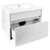 Lusso Wall Hung Cabinet with Basin White â€” Builders Store SA