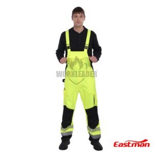Men's En ISO 20471 IEC 61482 Modacrylic Cotton Arc Rated High Visibility Flame Resistant Bib Overalls
