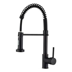 Modern Gourmet Kitchen Taps 360 Degree Rotate Black Stainless Steel Pull Down Sprayer Extension Kitchen Mixer Sink Faucets