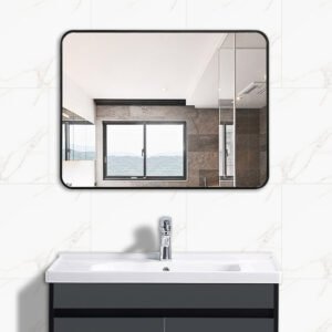 Modern Make-up Cosmetic Square Arch Oval Rectangle Hotel Vanity Framed Bathroom Mirror