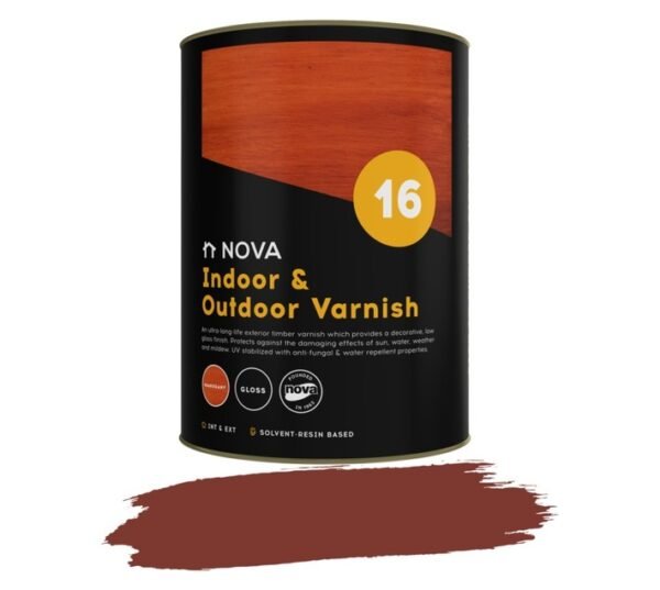 Nova 16 IndoorOutdoor Sealer Varnish Mahogany 5 L â€” Builders Store SA