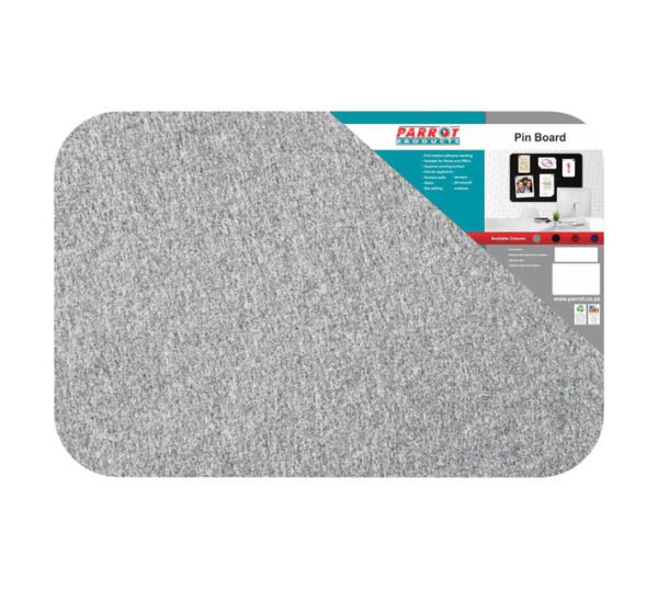 Parrot Products BD0320L Adhesive No Frame Pin Board Grey 600 â€” Builders Store SA