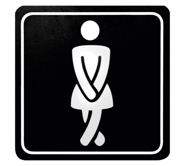 Parrot Products Ladies Toilet Sign White and Black 150 x 150 â€” Builders Store SA