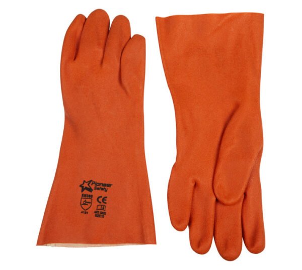 Pioneer G622 Chemical Foam PVC Glove Brown 350 mm Pioneer G622 Chemical Foam PVC Glove Brown 350 mm — Builders Store SA