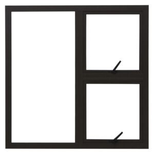 Prestige Top Hung 2v Aluminium Window Bronze 1200 x 1200mm â€” Builders Store SA