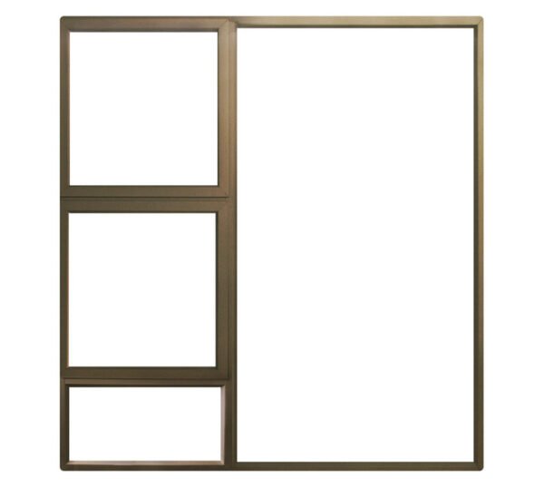 Prestige Top Hung 2v Aluminium Window Bronze 1500 x 1500mm â€” Builders Store SA