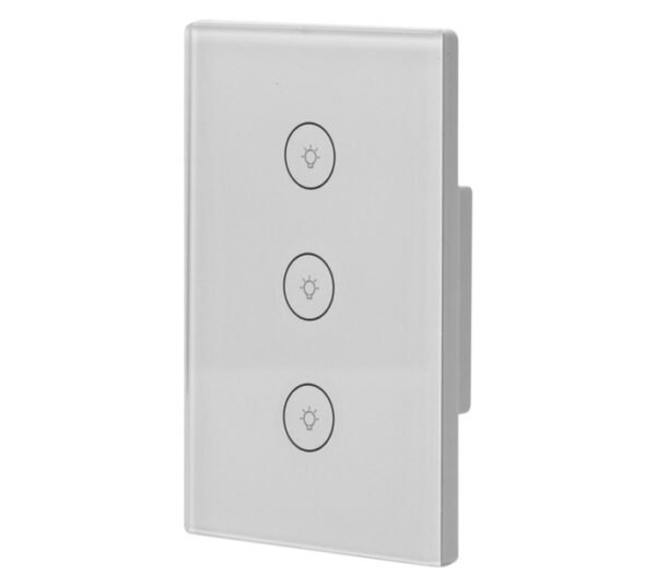 Qualitel 3Gang Smart WiFi Light Switch White 76 x 28 x 120m Qualitel 3Gang Smart WiFi Light Switch White 76 x 28 x 120m — Builders Store SA