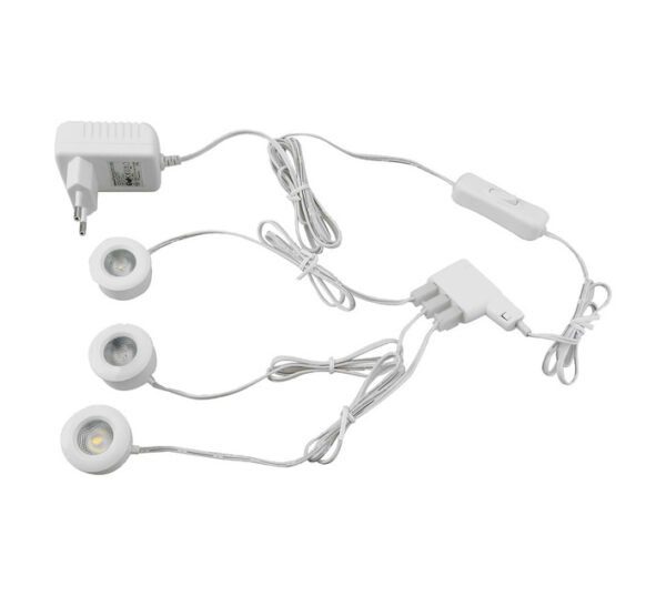 Radiant LN3513 LED 3Light Cabinet Downlights White Radiant LN3513 LED 3Light Cabinet Downlights White — Builders Store SA