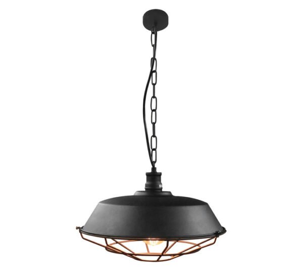 Radiant PF17BL 1 Light Metal Pendant Light Metal Black 60W â€” Builders Store SA