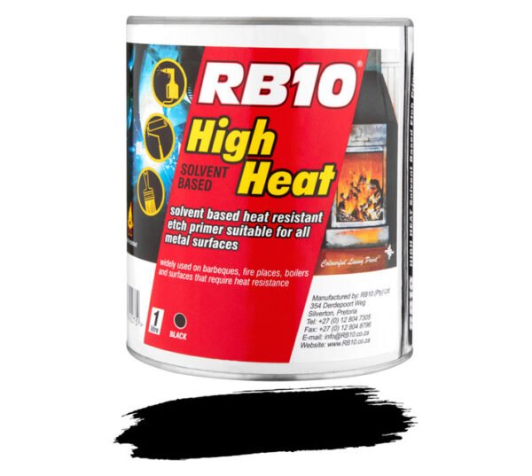 RB10 High Heat Etch Primer Black 1 L â€” Builders Store SA