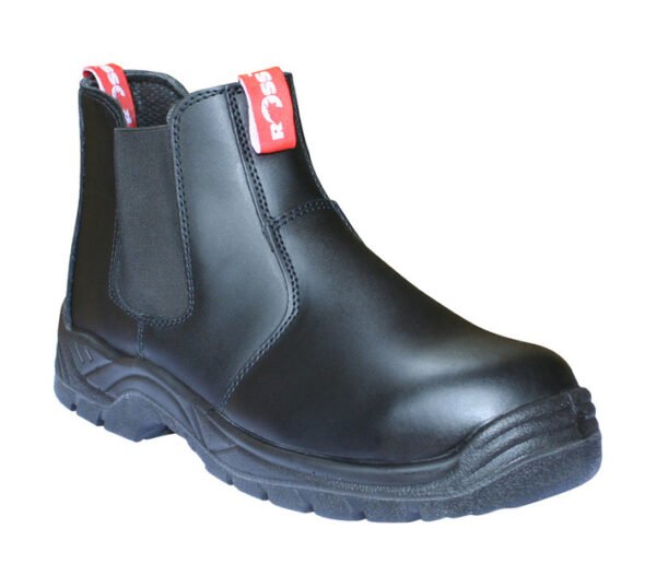 Ross CHBLBOOT8 Chelsea Safety Boots Black Size 8 â€” Builders Store SA