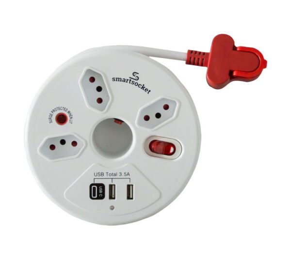 Smartsocket Compact 35 A USB Power Hub White Smartsocket Compact 35 A USB Power Hub White — Builders Store SA