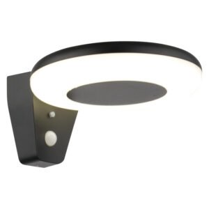 Solar Flair Wall Mounted Light with PIR Sensor Black Outdoor Solar Flair Wall Mounted Light with PIR Sensor Black Outdoor — Builders Store SA
