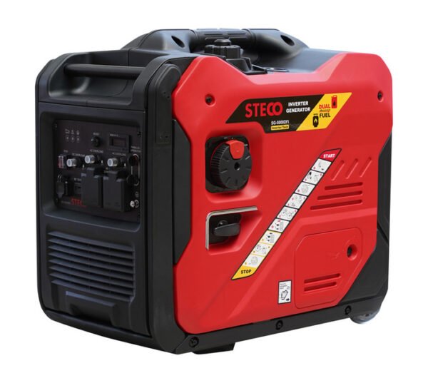 Steco Dual Fuel Inverter Generator Electric Start 5000 W Steco Dual Fuel Inverter Generator Electric Start 5000 W — Builders Store SA
