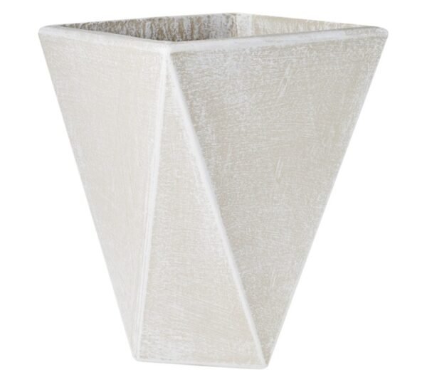 The Pot Story Octagonal Plant Pot Brown and White 380 x 500 â€” Builders Store SA