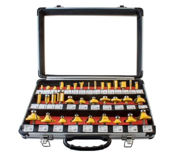Tork Craft 35 Piece Router Bit Set 635 mm Tork Craft 35 Piece Router Bit Set 635 mm — Builders Store SA