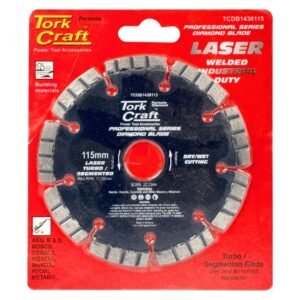 Tork Craft Laser Weld Segmented Diamond Blade 115 mm Tork Craft Laser Weld Segmented Diamond Blade 115 mm — Builders Store SA
