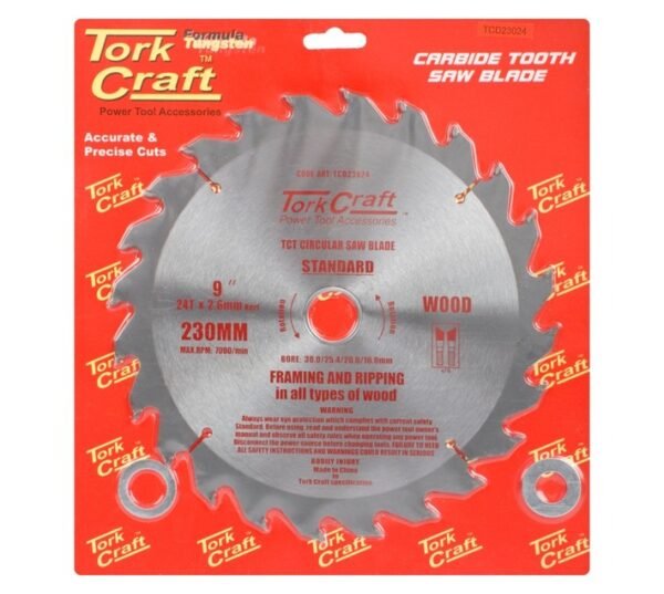 Tork Craft TCD23024 TCT General Purpose Circular Blade 230 m Tork Craft TCD23024 TCT General Purpose Circular Blade 230 m — Builders Store SA