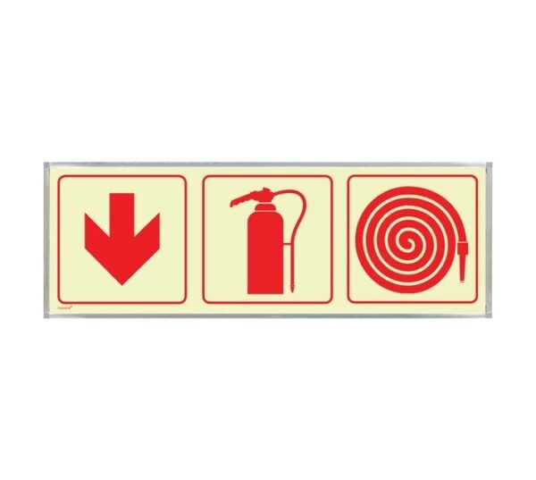 Tower Fire Extinguisher Hose and Red Arrow Down Sign Red and Tower Fire Extinguisher Hose and Red Arrow Down Sign Red and — Builders Store SA