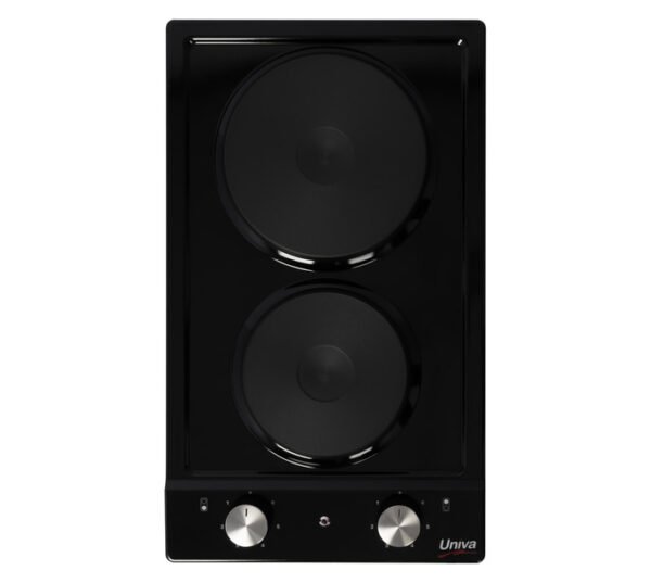 Univa 2 Plate Domino Electric Hob Black UDH02B â€” Builders Store SA