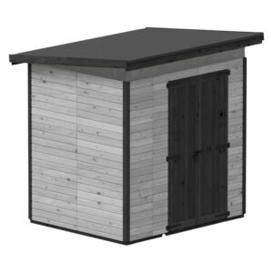 Upyard Treated Wooden Shed Large Grey 2030 x 1630 x 2250 mm â€” Builders Store SA