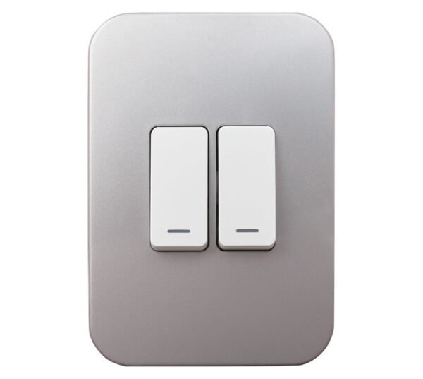 Veti Switch 2Lever WhiteSilver Veti Switch 2Lever WhiteSilver — Builders Store SA