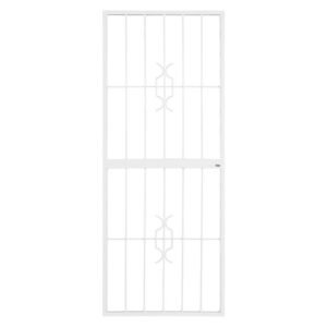 Xpanda Security Gate Homestyle Lock White 770 x 1950 mm â€” Builders Store SA