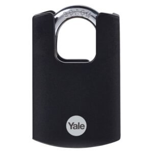 Yale Closed Shackle Brass Padlock Black 40 mm â€” Builders Store SA