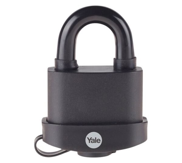 Yale Weatherproof Padlock Black 61 mm â€” Builders Store SA