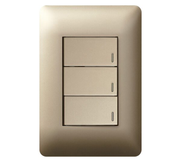 Ysalis 3Lever 2Way 4x2 Switches Champagne â€” Builders Store SA