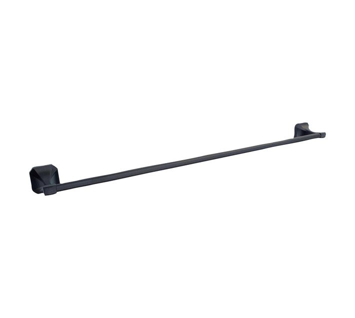 Kirk Aqua Coral Zinc Single Towel Rail Black 600 mm